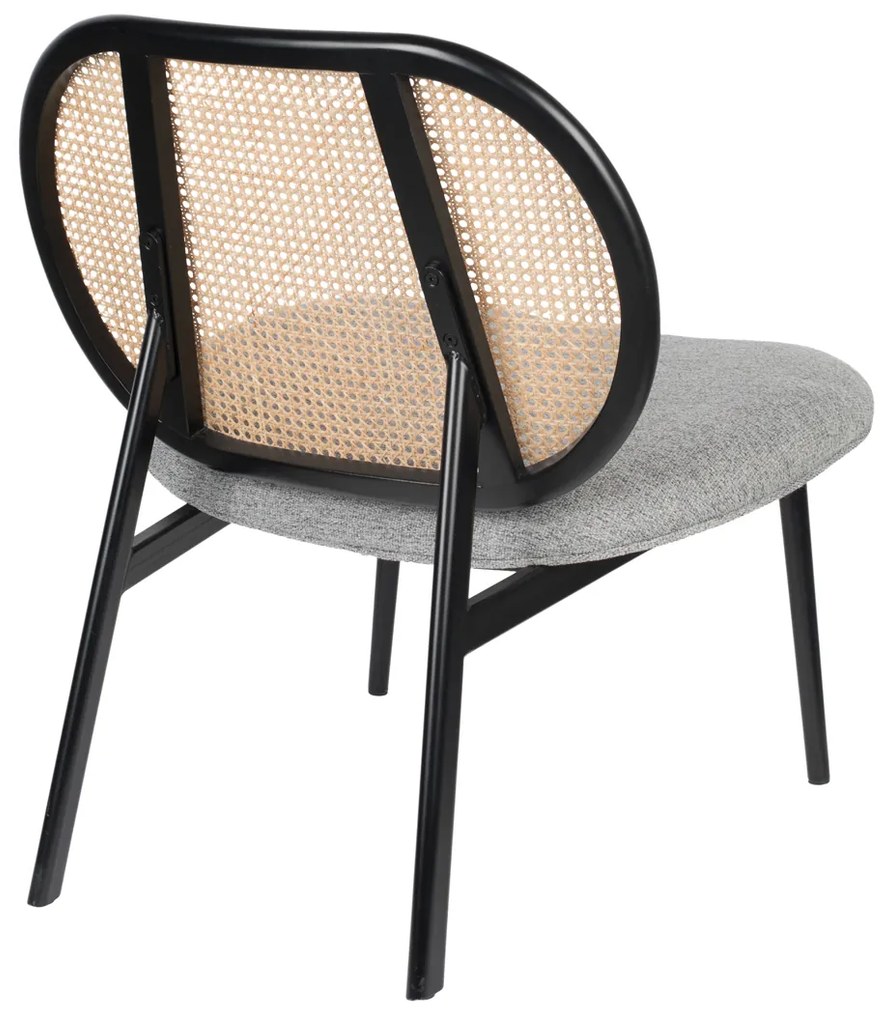 Zuiver Spike Webbing Retro Fauteuil Rotan Webbing Grijs