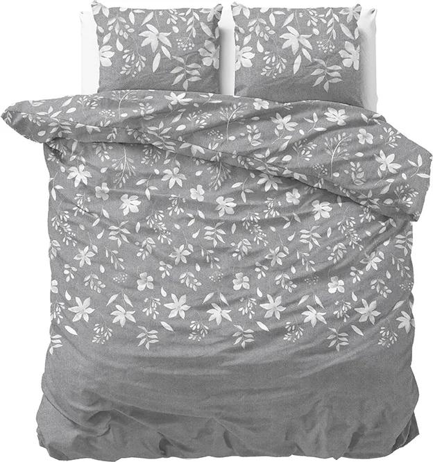 Sleeptime Elegance English Flower - Grijs 2-persoons (200 x 220 cm + 2 kussenslopen) Dekbedovertrek