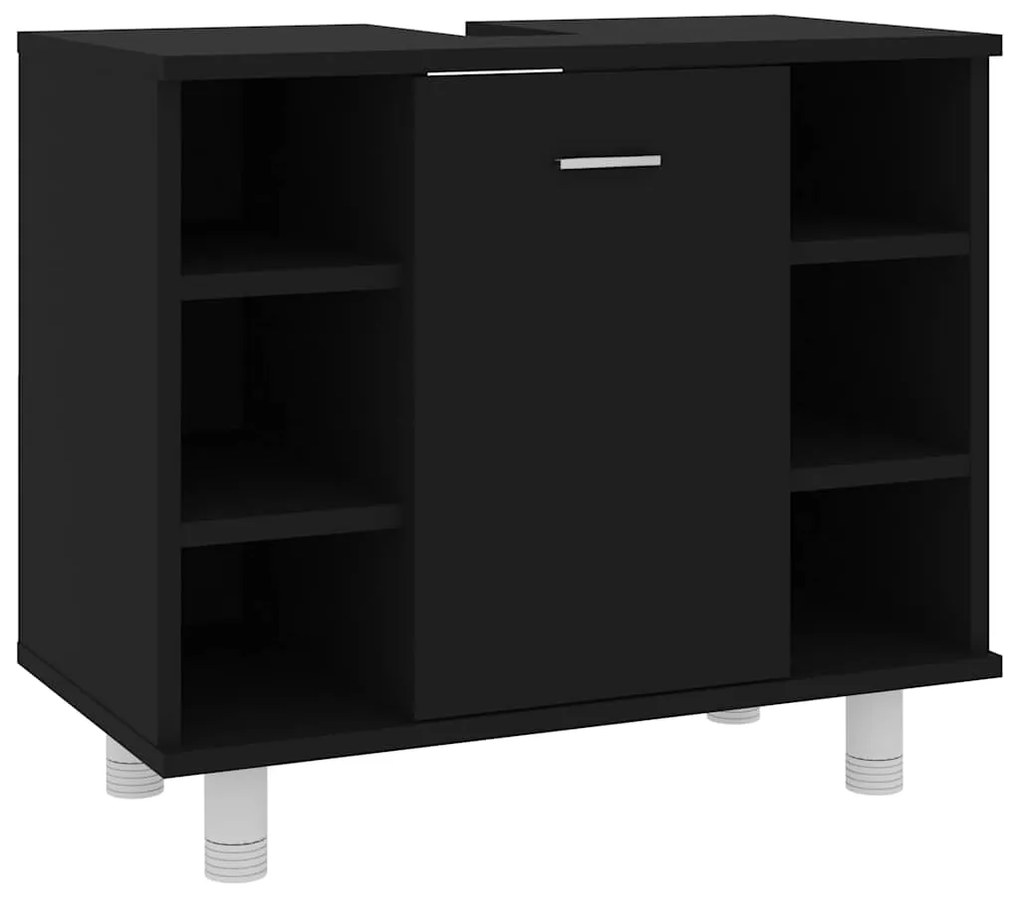 vidaXL Badkamerkast 60x32x53,5 cm bewerkt hout zwart