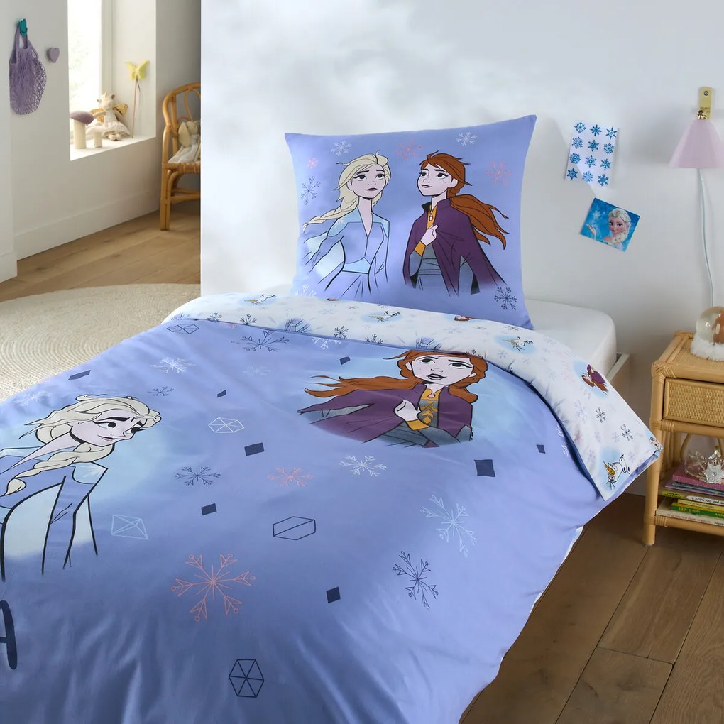 Bedset voor kinderbed, katoen, Disney Frozen Flocon