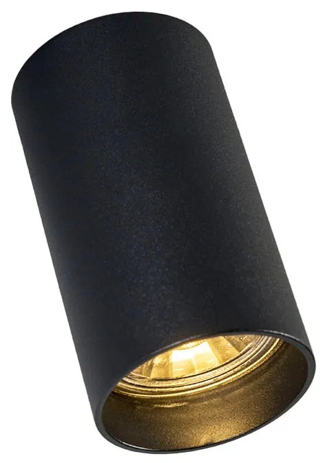 Moderne opbouwspot zwart 5,5cm GU10 50mm - Tuba