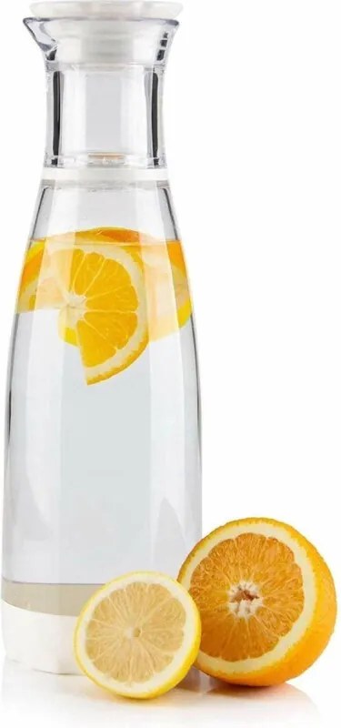 Infuser fruitwater karaf - 1,3 liter - Transparant/Wit