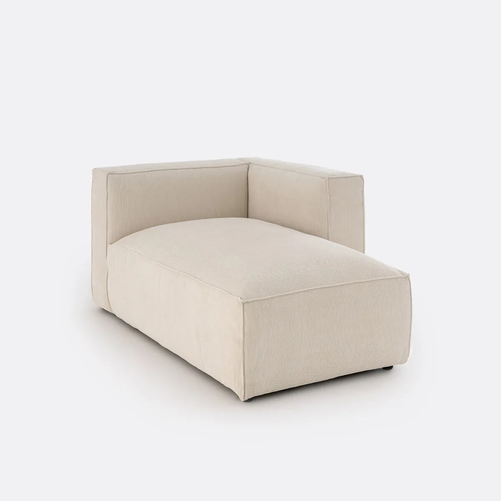 Modulaire longchair van geribd fluweel, Seven
