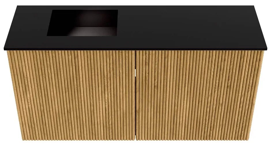 Mondiaz Joya 80cm toiletmeubel oak met wastafel faye links zonder kraangat urban