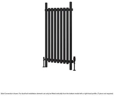 Eastbrook Lambourne horizontale radiator 55x120cm 837W zwart mat