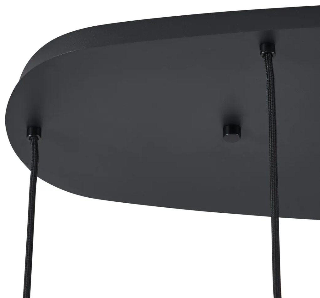 Moderne hanglamp zwart 6-lichts - Biles