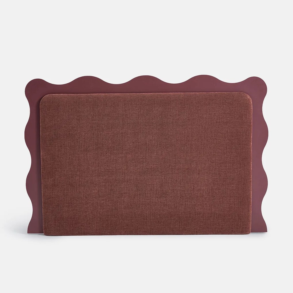 Gevoerd hoofdbord, chenille-stof, RAVIO