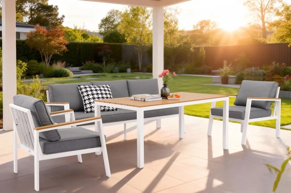 Zakintos Apetito 5 aluminium set wit Tuinpunt