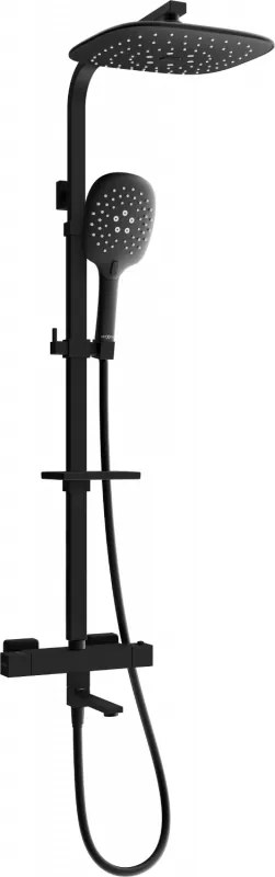 Mexen CQ22 bad-douche set met regendouche en thermostatische kraan, zwart - 779102295-70
