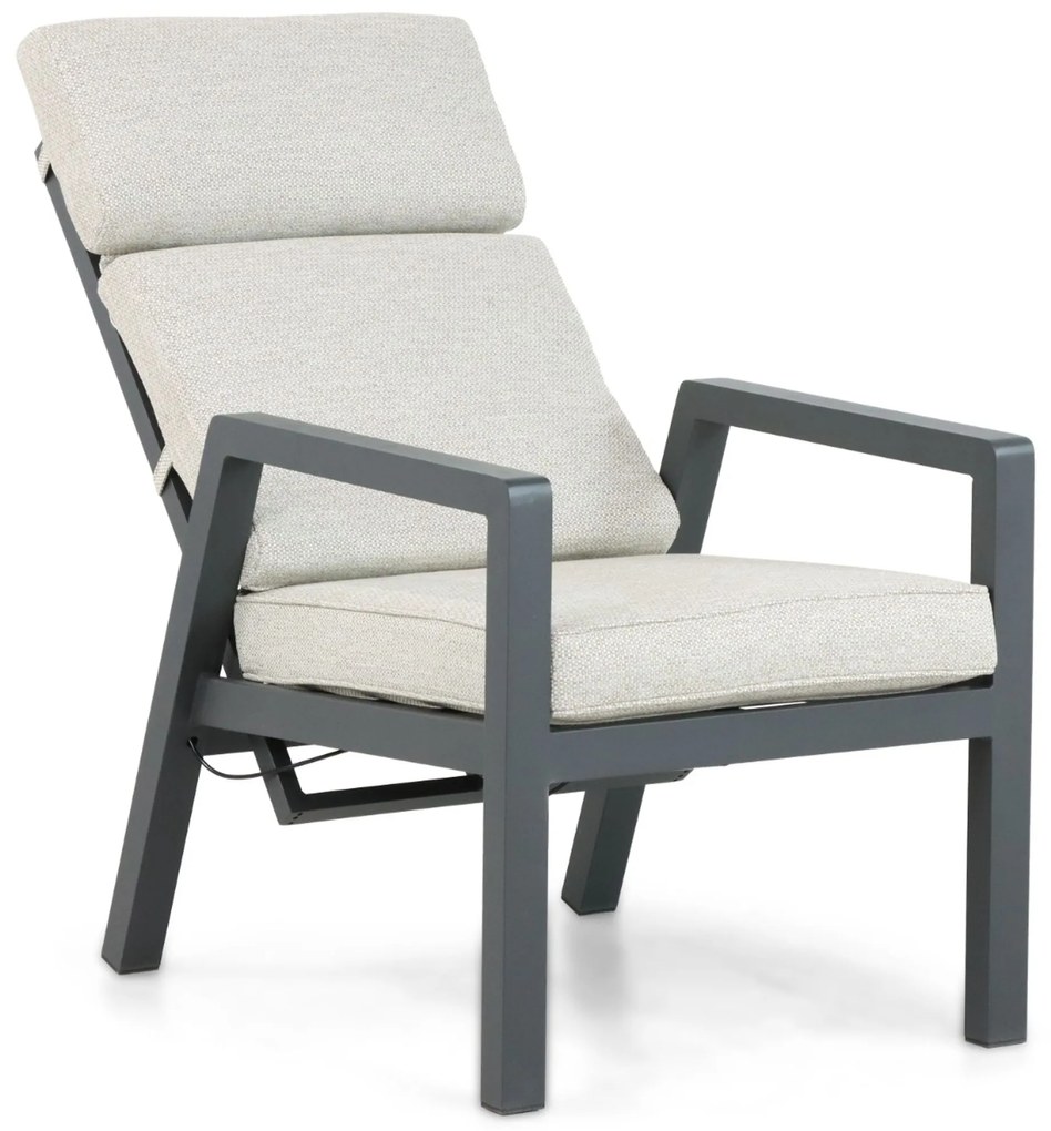 Verstelbare Tuinstoel Aluminium Grijs-antraciet Lifestyle Garden Furniture Albelli