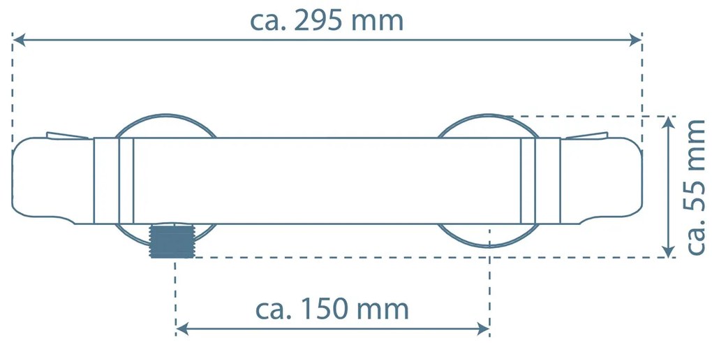 Schutte Vinea thermostatische douchekraan chroom