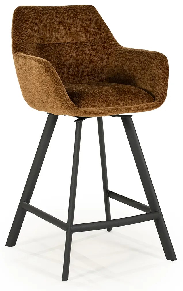 By-Boo Bliss Draaibare Barkruk Stof Geel