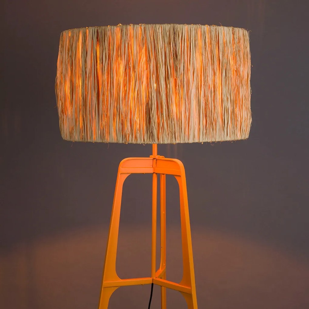 Dutchbone Afra Design Vloerlamp Oranje Driepoot