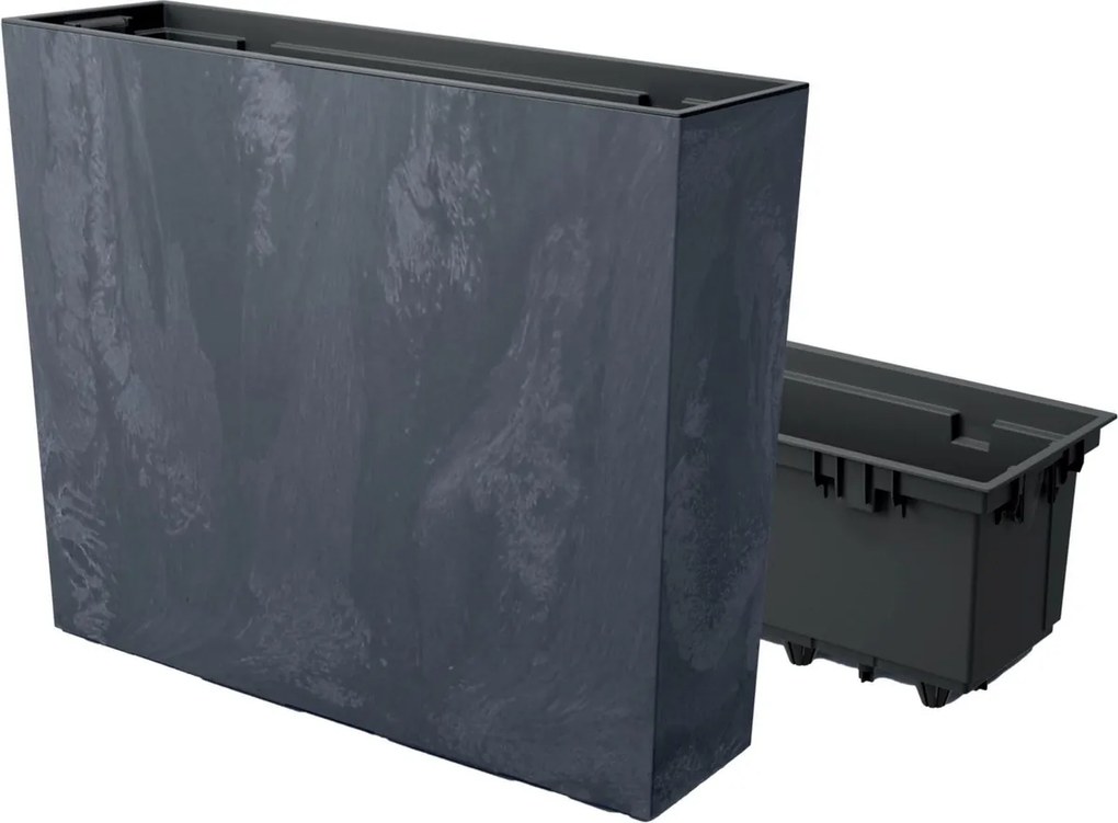 Prosperplast Urbi Case Beton Effect T - Antraciet - 58 cm hoog - Betonlook