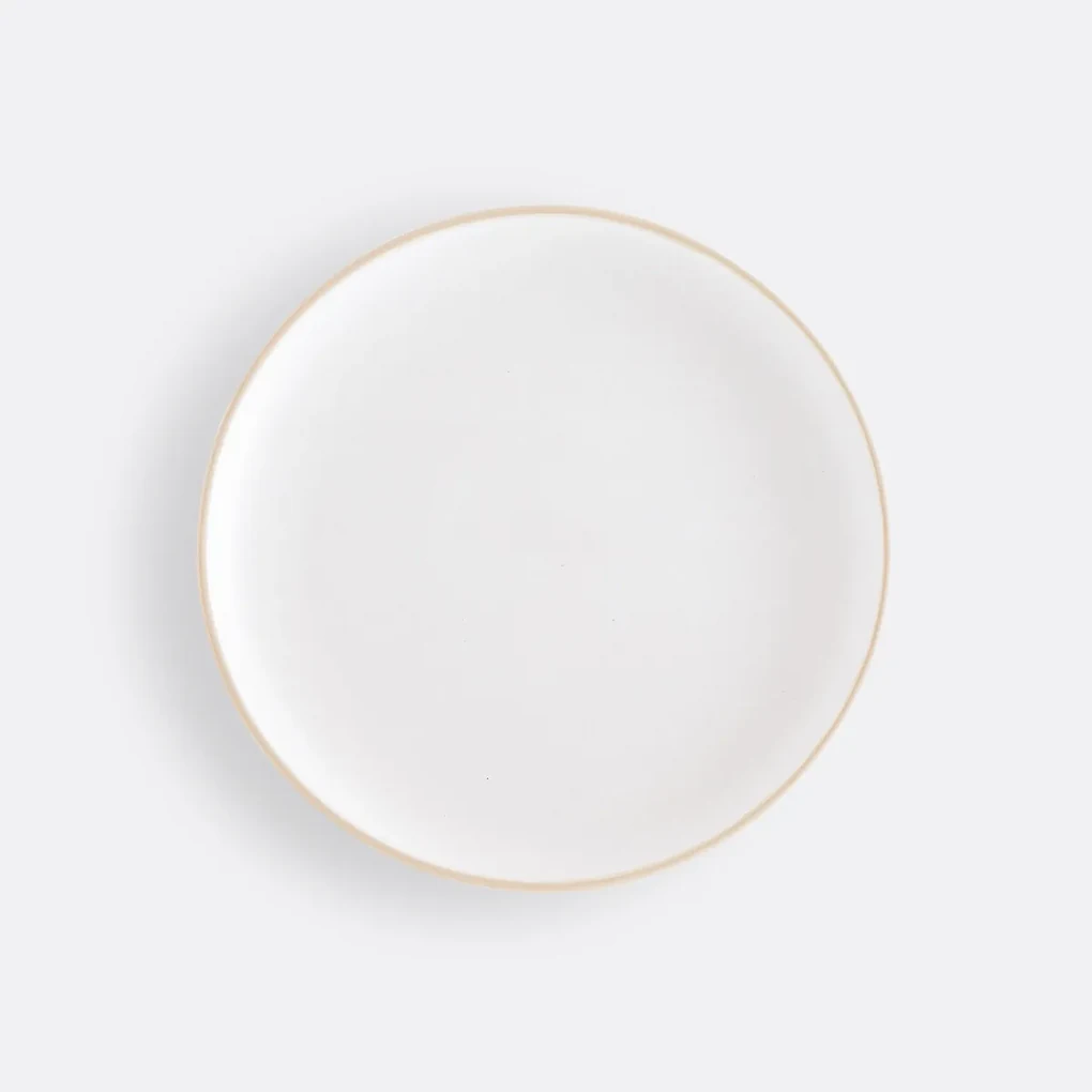 Set van 6 dessertborden, in mat aardewerk, Nordik