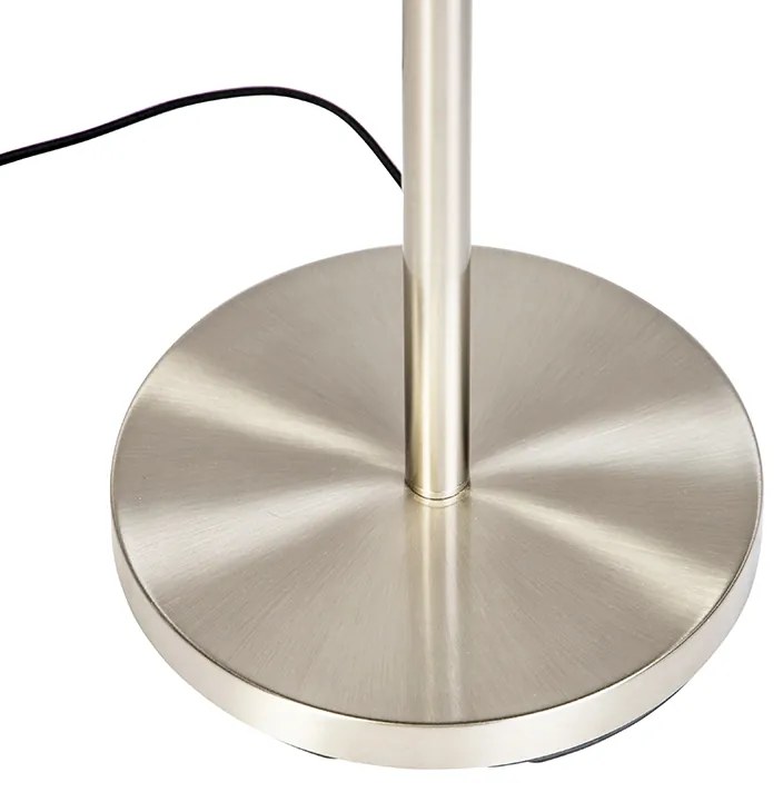 Vloerlamp staal met roze kap 50 cm - Simplo