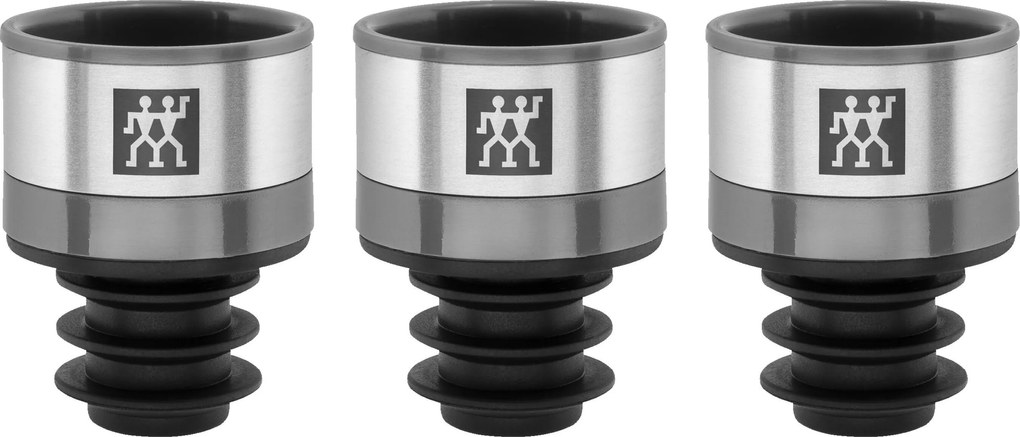 ZWILLING Fresh&amp;Save Vacuüm wijnstopperset, 3-delig, Grijs - Fresh&amp;Save - ZWILLING