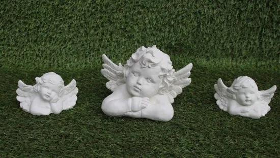 Tuinbeeld Engel set van 3- Hoogwaardige kwaliteit-Leuke decoratie voor binnen of buiten