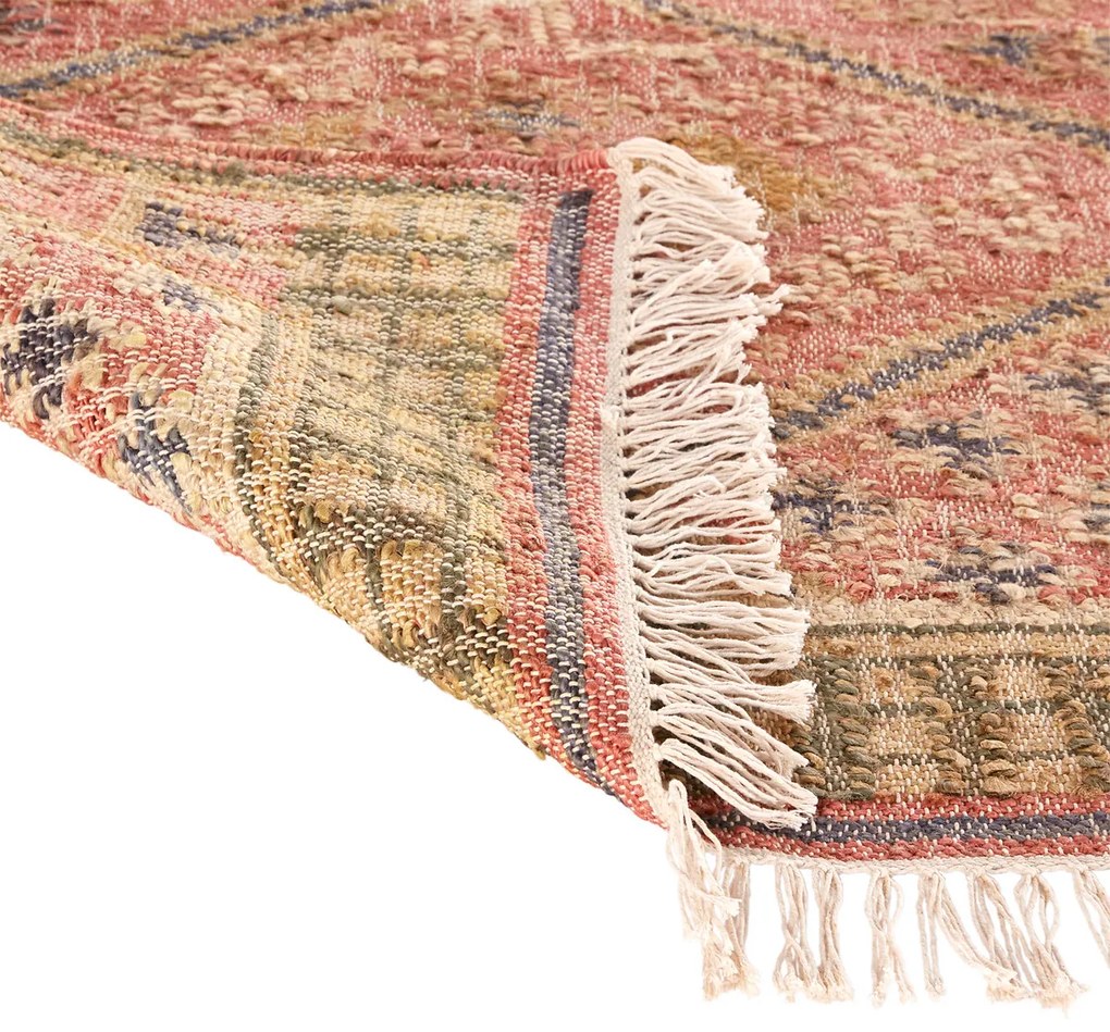 Kilim vloerkleed in jute en katoen, Saliha