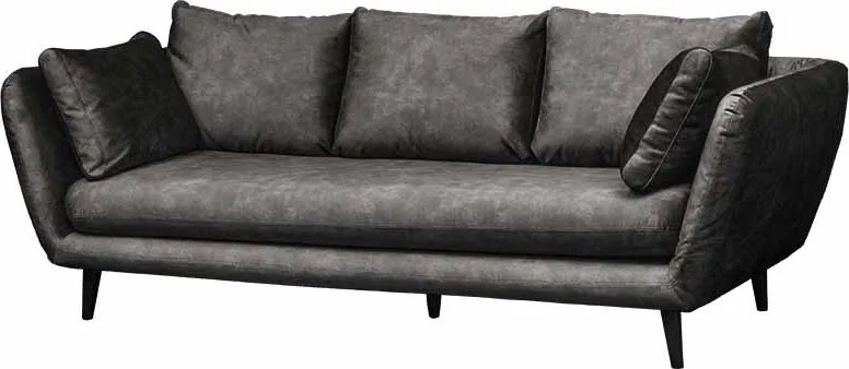 3 zitsbank - Runda - velours Adore antraciet 67