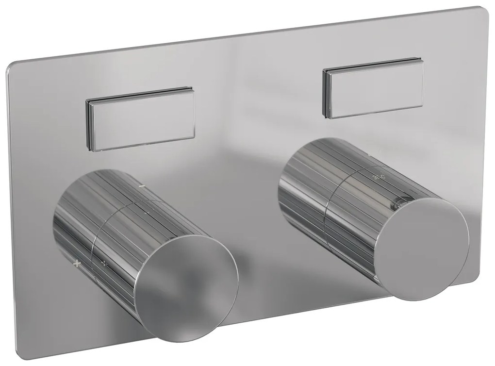 Brauer Stripe inbouw regendouche met 25cm hoofddouche, plafondarm, 3 standen handdouche en glijstang set 36 chroom