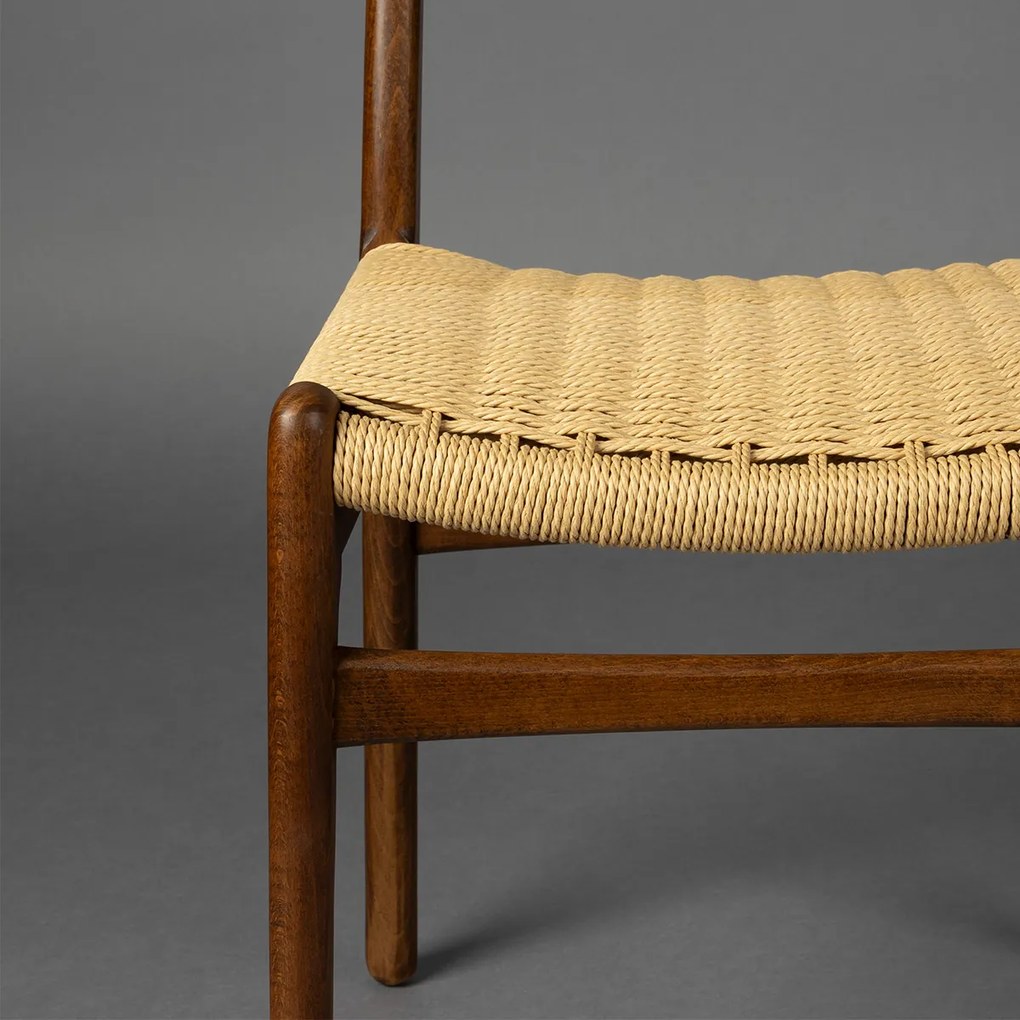 Dutchbone Cecile Houten Frame Stoel Walnut