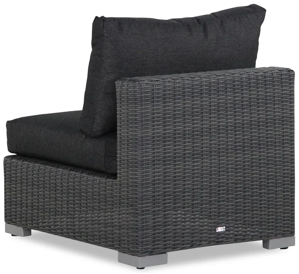Chaise Loungeset Wicker Zwart 3 personen Garden Collections Toronto