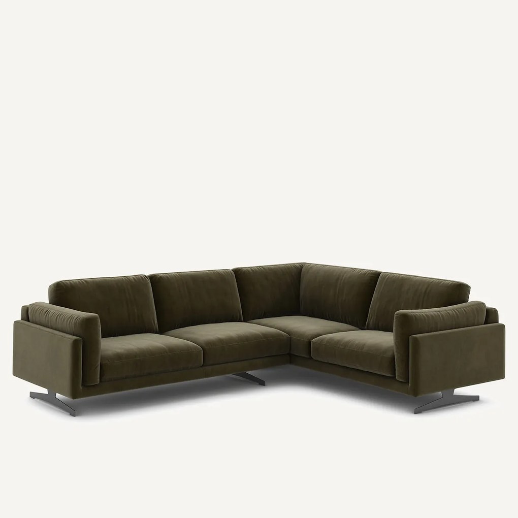 Hoekbank fluweel, César