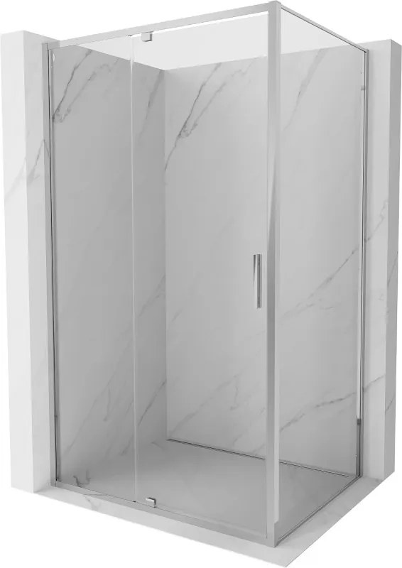 Mexen Exo draaibare douchecabine 145 x 70 cm, transparant, chroom - 819-145-070-01-00