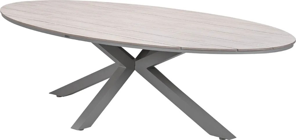 Garden Impressions Natas tuinset 9-delig taupe - Tulli tuintafel 280x140 cm - light teak vironwood
