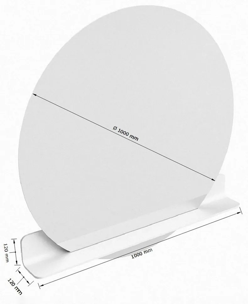 Mondiaz Spot spiegel rond Ø100cm met planchet rust