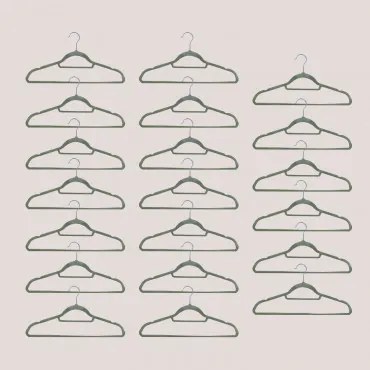 Set Van 20 Fluwelen Hangers Palou Groen – Khaki - Sklum