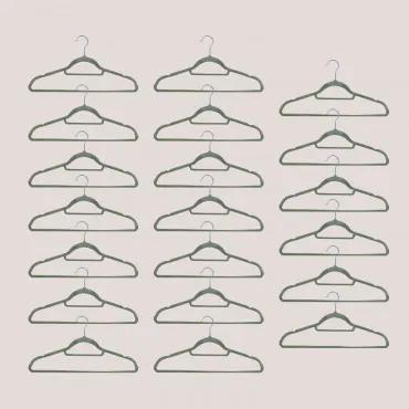 Set van 20 kledinghangers Palou Groen – khaki - Sklum