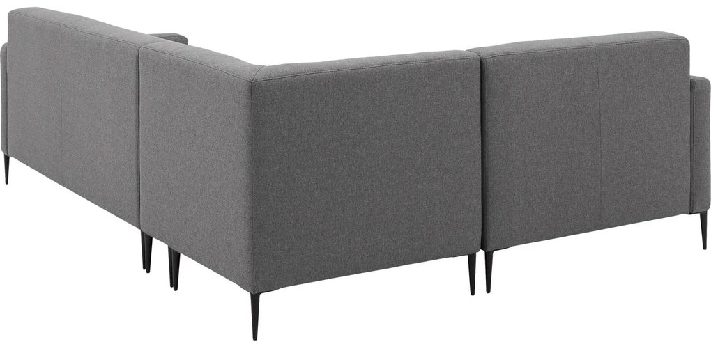 Goossens Key West grijs, stof, 2-zits, modern design