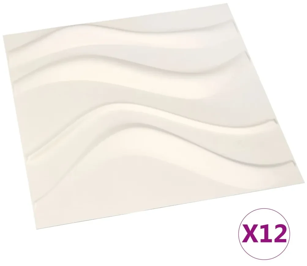 vidaXL 12 st Wandpanelen 3D 3 m² 0,5x0,5 m
