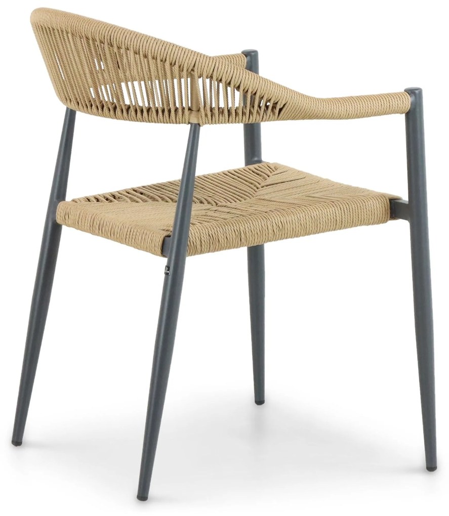 Tuinset 4 personen 120 cm Aluminium/rope Taupe Lifestyle Garden Furniture Granada/Vienna