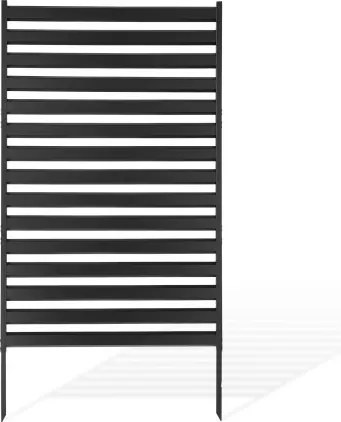 VEVOR Opklapbaar scherm 95,5x183 cm, metalen kamerscherm, scheidingswand met grondpinnen, privacyscherm, kamerverdeler, decoratieve privacywand, ideaal voor tuin, terras, erf, balkon, zwart