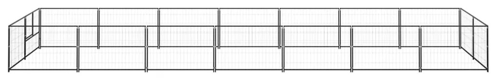 vidaXL Hondenkennel 14 m² staal zwart