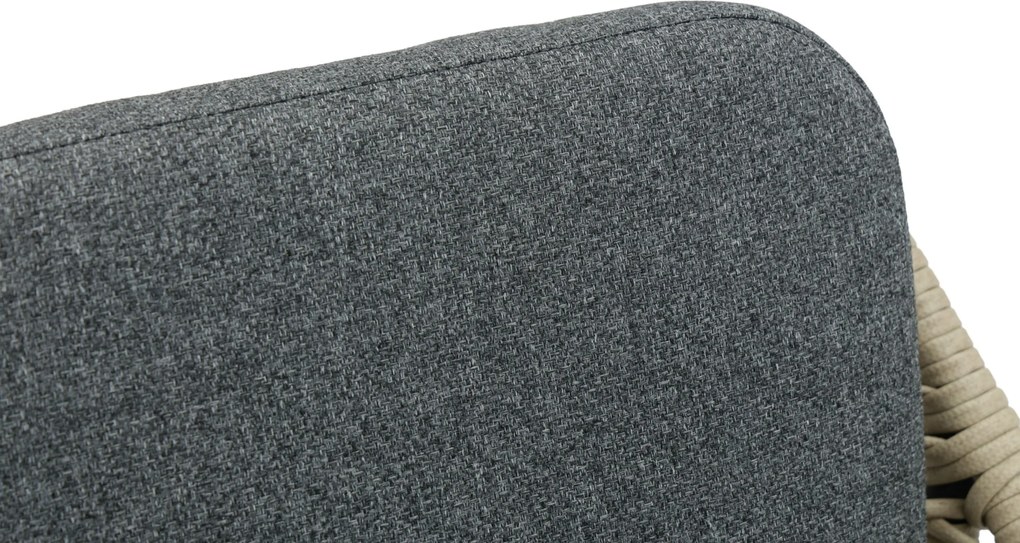 Tuinset 6 personen 240 cm Rope Grijs Coco Antoni/Brookline