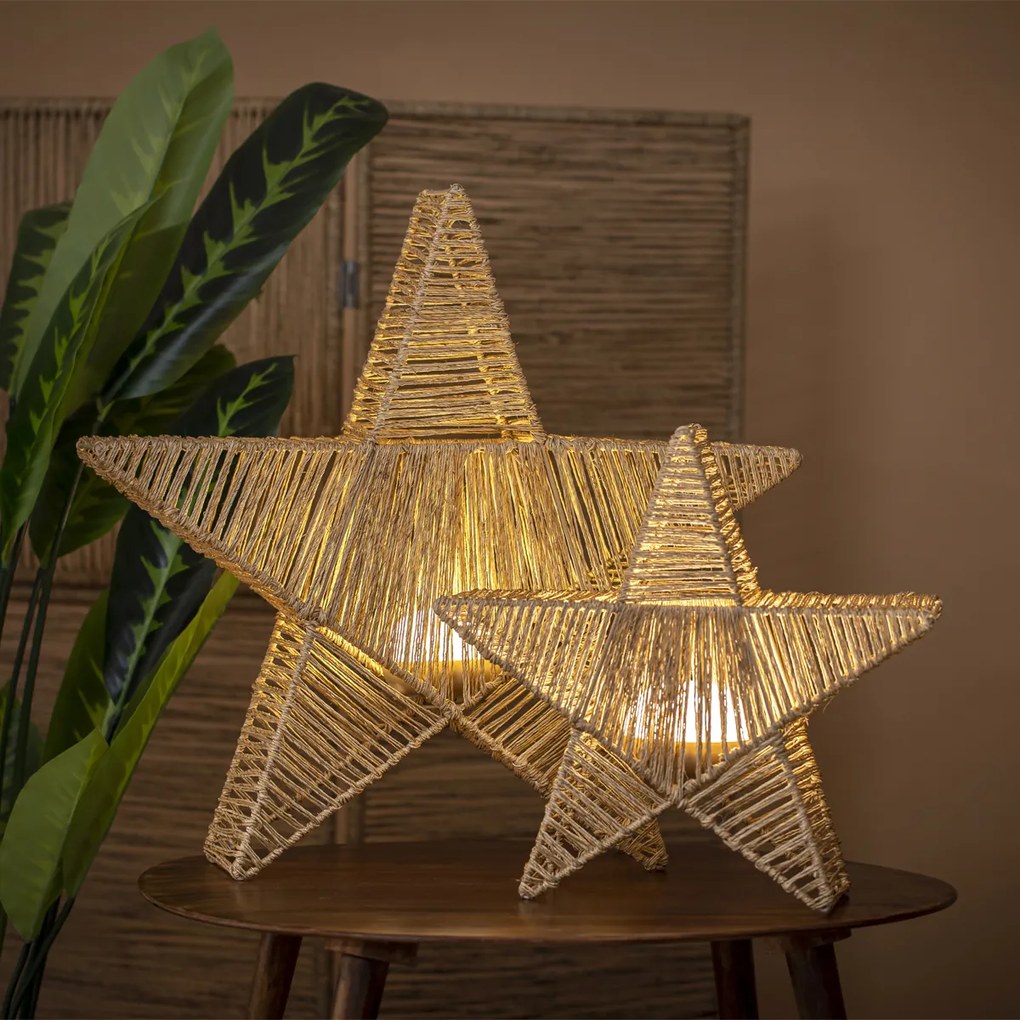 Buitenlamp Kerst vloerlamp bruin 40cm incl. LED IP54 oplaadbaar - Sisine IP54 Buitenverlichting
