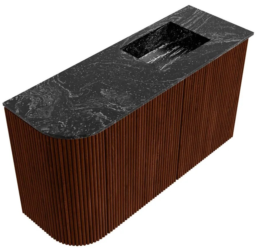 Mondiaz Joya DLux 70cm toiletmeubel ronding links ruby met wastafel faye rechts 1 kraangat lava