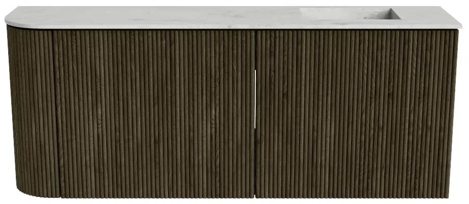 Mondiaz Joya DLux 100cm toiletmeubel ronding links shadow met wastafel faye rechts zonder kraangat opalo
