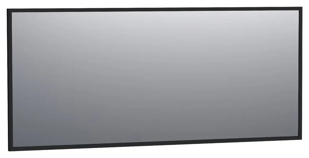 Brauer Onyx rechthoekige spiegel 160x70cm zwart geborsteld