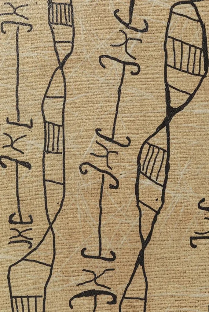 Kare Design Native Spirals Schilderij Beige 50x150 Cm