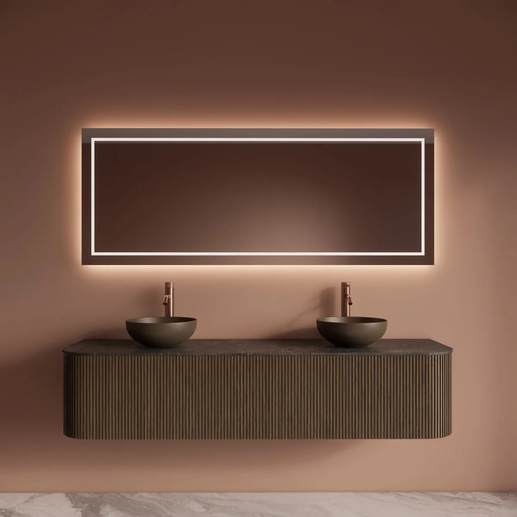 Gliss Design Lenus spiegel rechthoekig 140x70cm met handsensor