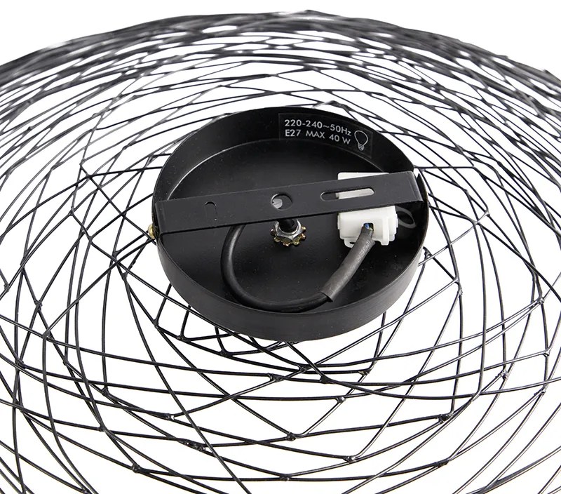 Oosterse plafondlamp zwart 60 cm - Glan