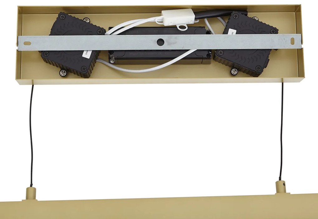 Moderne hanglamp messing met helder glas - Catch