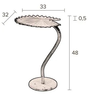 Dutchbone Bijzettafel Leela Brass M 33 cm cm - Aluminium - Dutchbone - Industrieel & robuust