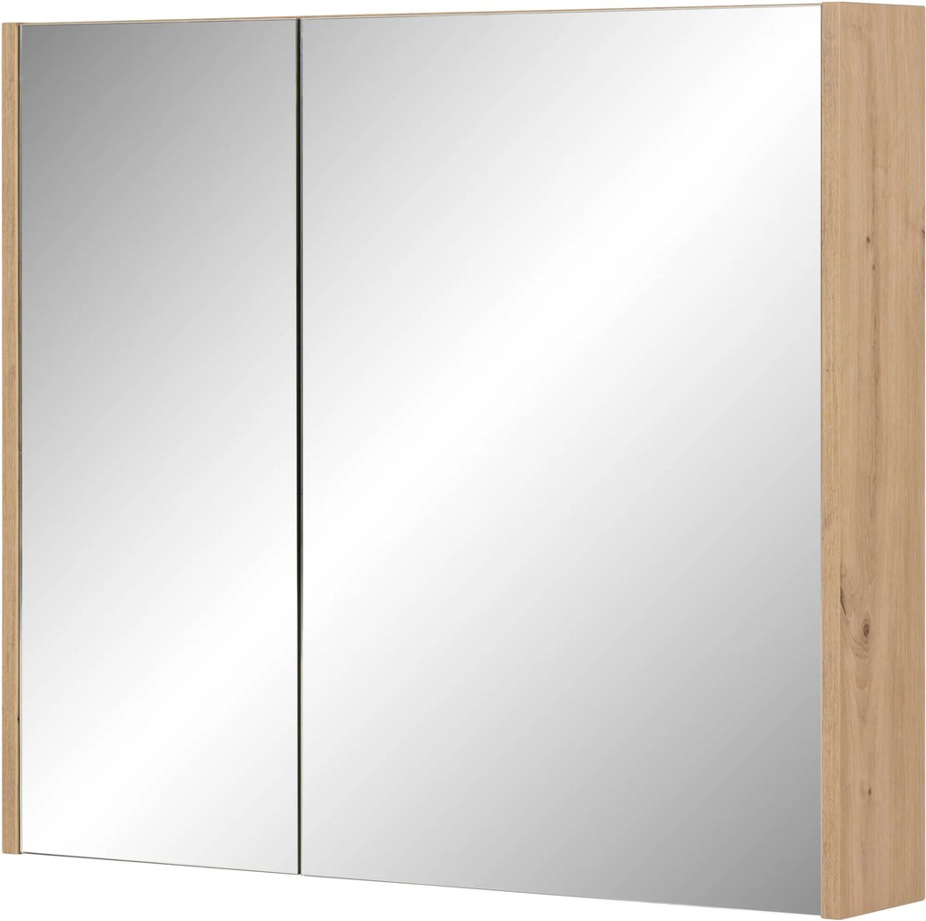Saqu spiegelkast 80x14x70cm naturel eiken