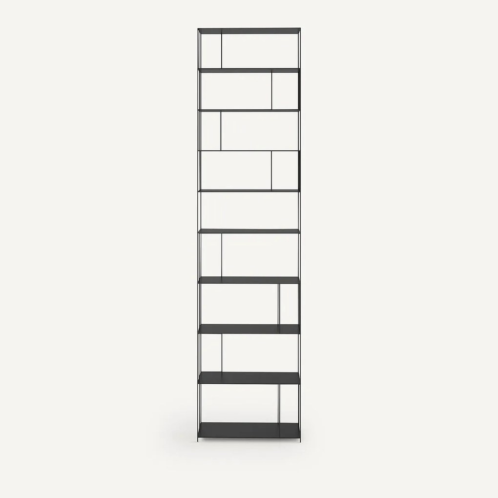 Boekenrek in metalen staal H320 cm, Parallel XXL